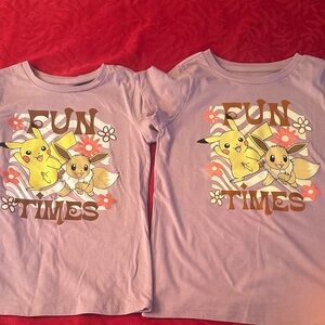 Pokemon light purple Cotton Tee